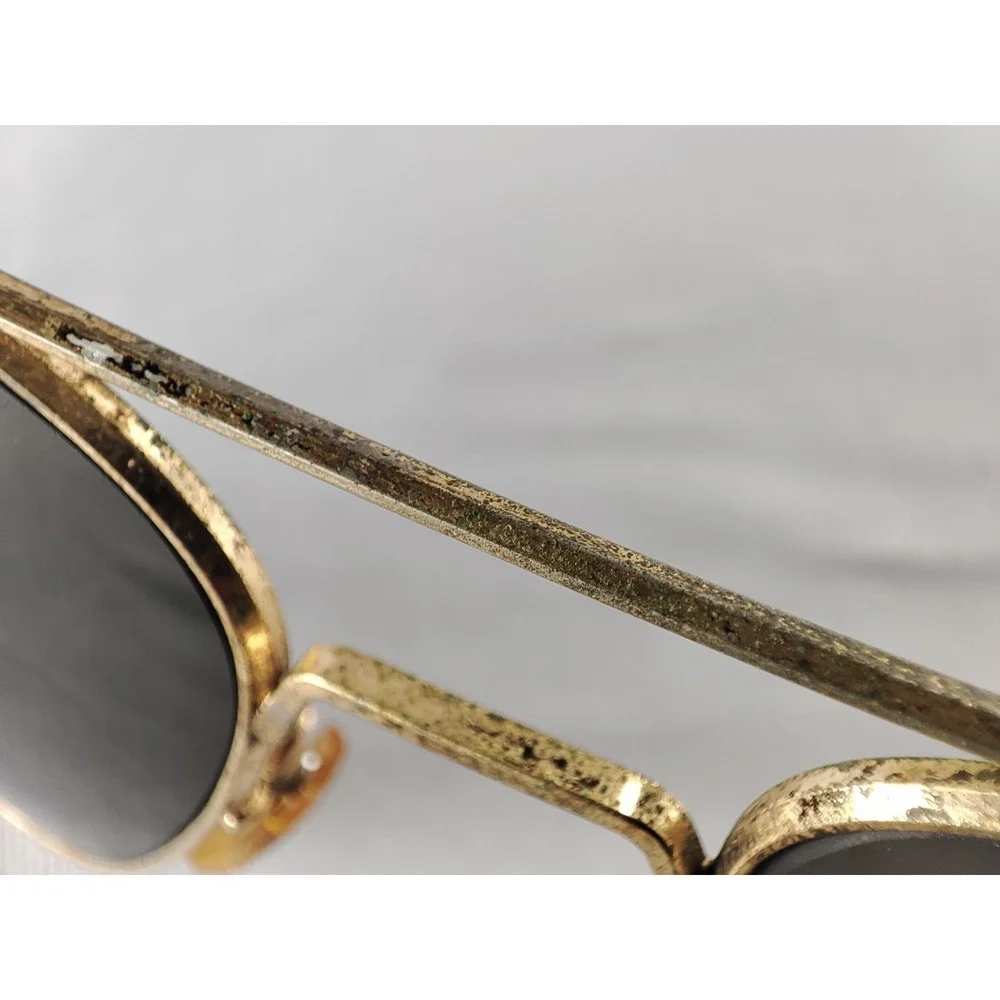 Vintage Randolph Engineering USA HGU-4/P Aviator Sunglasses Gold 52mm 5 1/2